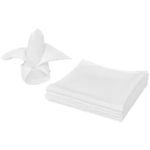 100 Dinner Napkins White 50 x 50 cm