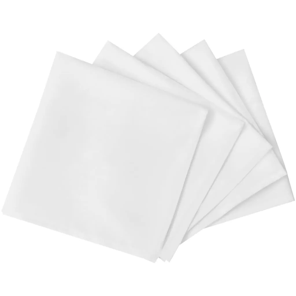 100 Dinner Napkins White 50 x 50 cm