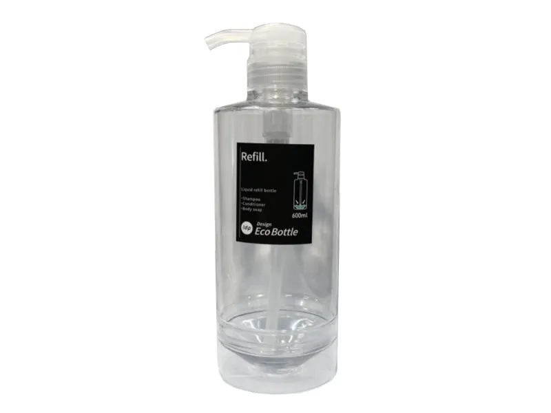 1DP Liquid Refill Bottle 600ml Round Clear