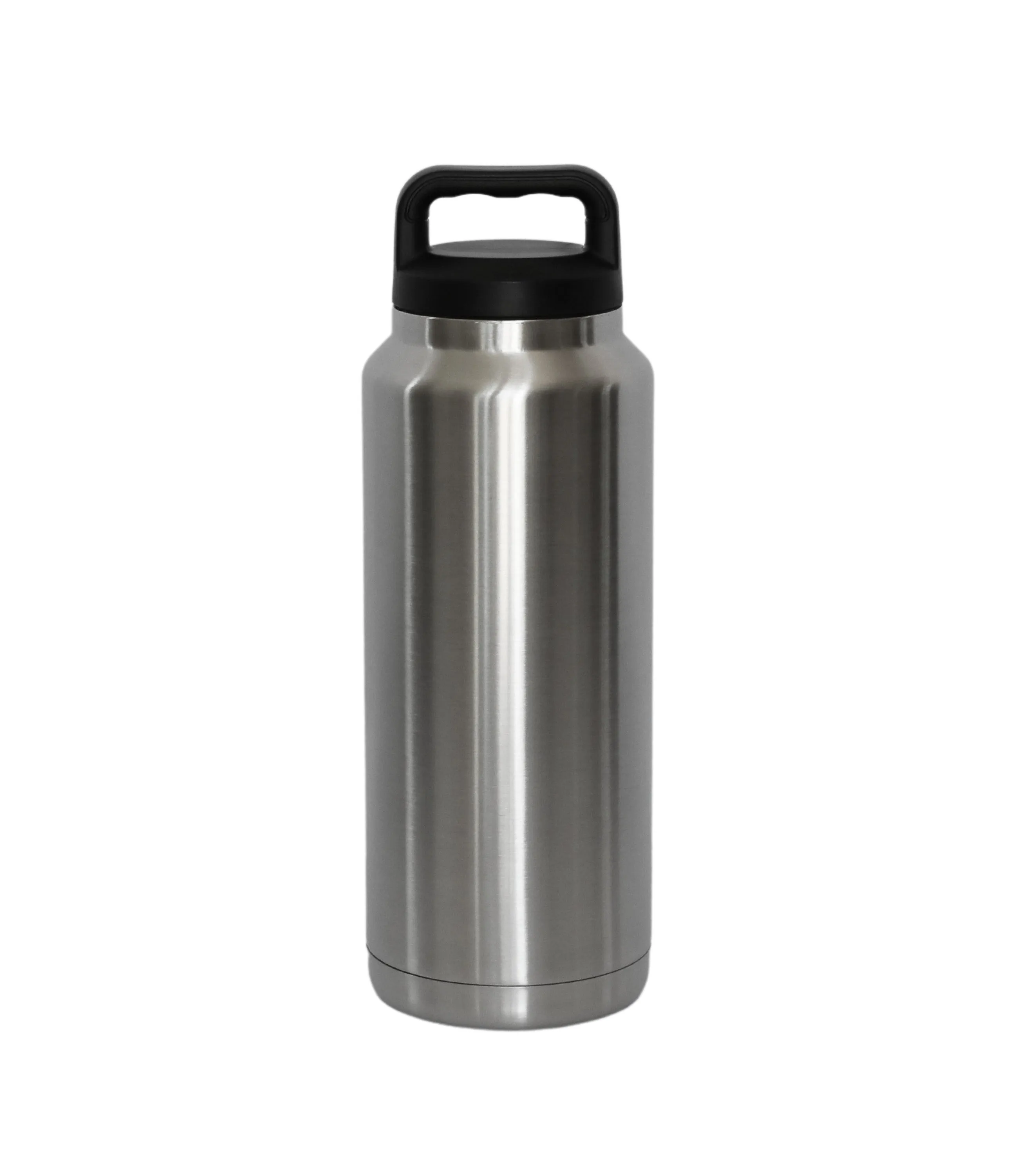 36 Oz Stainless Steel Twist-Off Cap Water Bottle- Silver