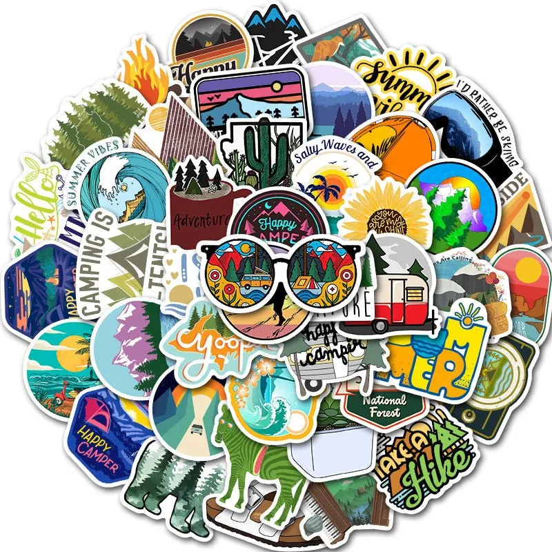 Adventure Stickers-50PCS  for Laptop Water Bottle, Car, Luggage For Adult Teens