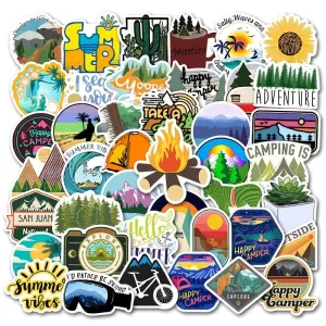 Adventure Stickers-50PCS  for Laptop Water Bottle, Car, Luggage For Adult Teens