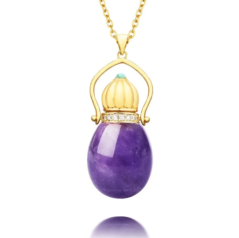 ATHENA HEALING CRYSTAL POTION BOTTLE NECKLACE