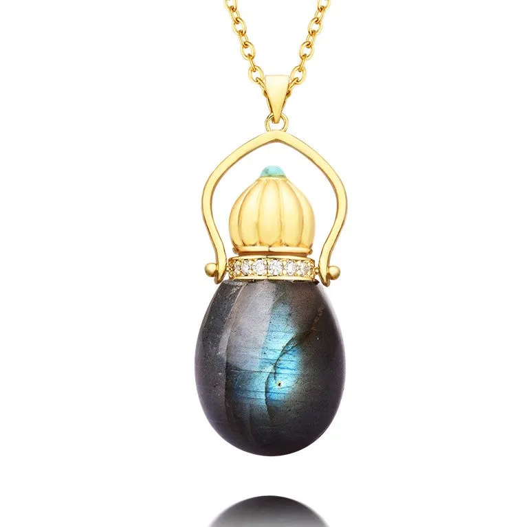 ATHENA HEALING CRYSTAL POTION BOTTLE NECKLACE