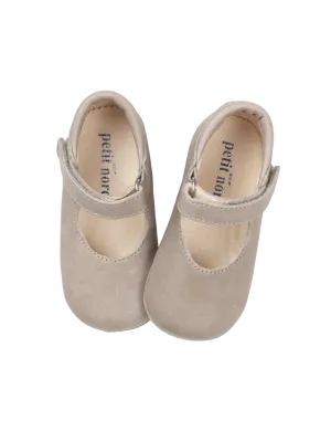 Ballerina Shoe with Velcro - Oats