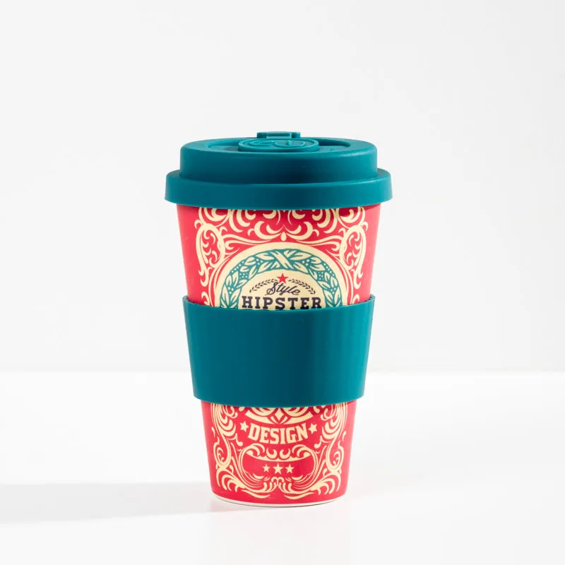 Bamboo Travel Mug 400ml - Hipster