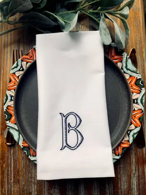 Baroque Monogrammed Embroidered Cloth Napkins