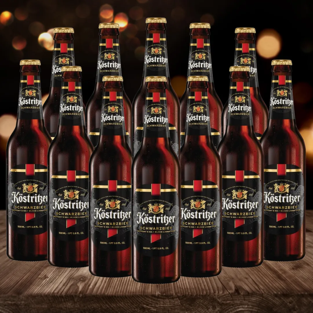 Bitburger Kostritzer Premium German Dark Lager 330ml Bottles - 4.8% ABV (12 Pack)