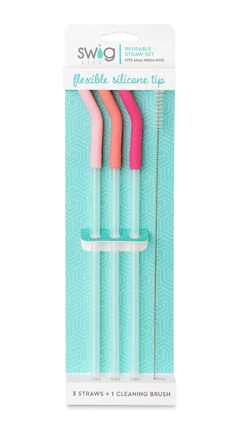 Blush/Coral/Hot Pink Straw Set (40oz Mug) | Swig