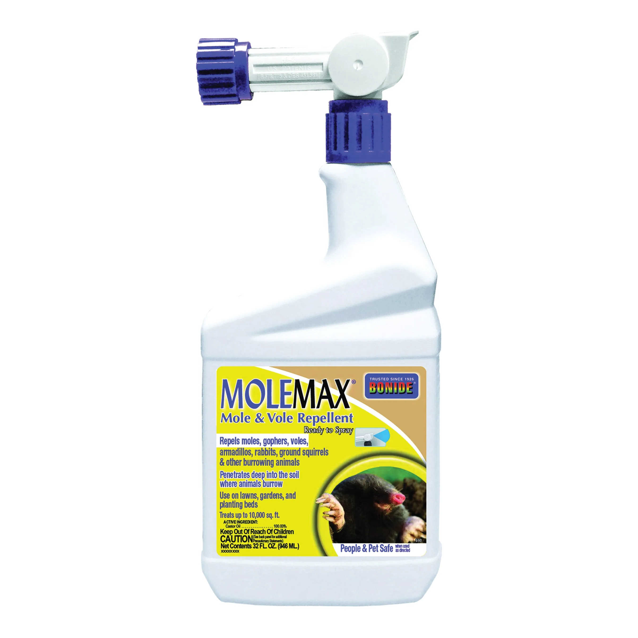 Bonide 690 Mole and Vole Repellent, Ready-to-Spray