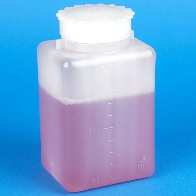 Bottles, Square and Rectangular, Polyethylene, 1000 ml