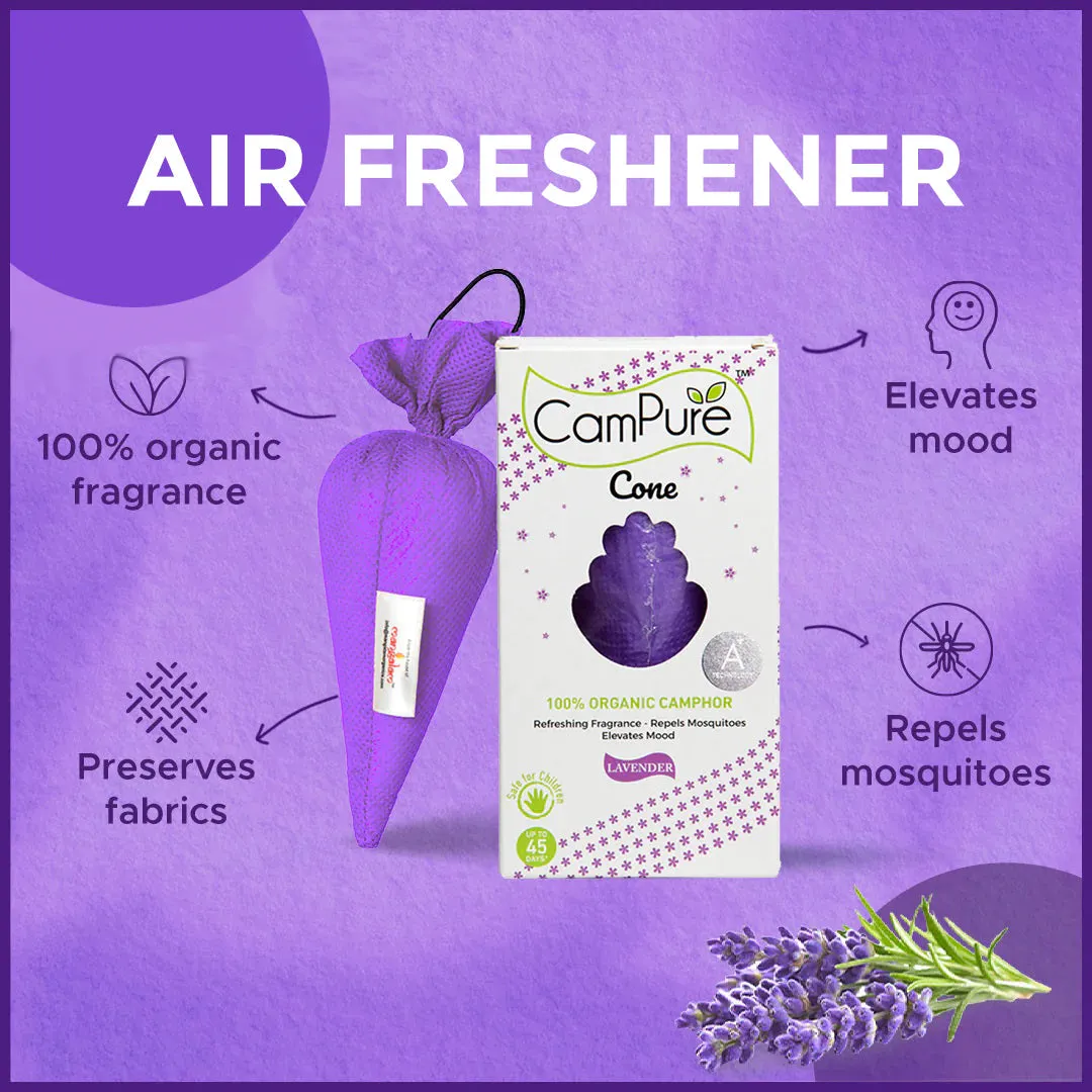 CamPure Cone - Lavender & Mogra (Pack of 2)