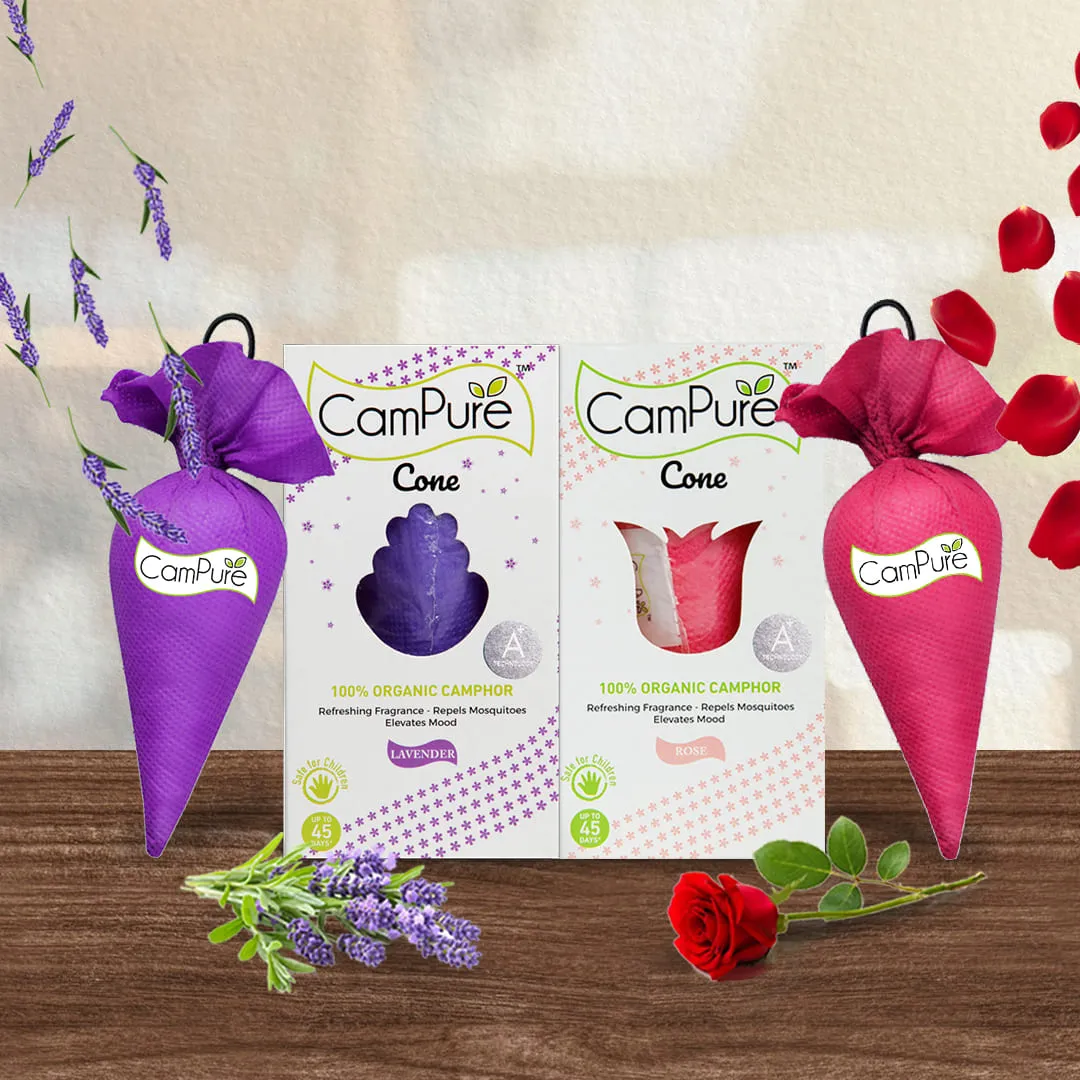 CamPure Cone - Lavender & Rose (Pack of 2)