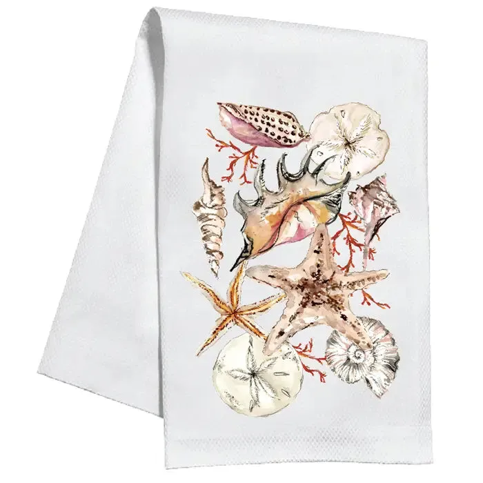 Coastal Seashells Kitchen Towel