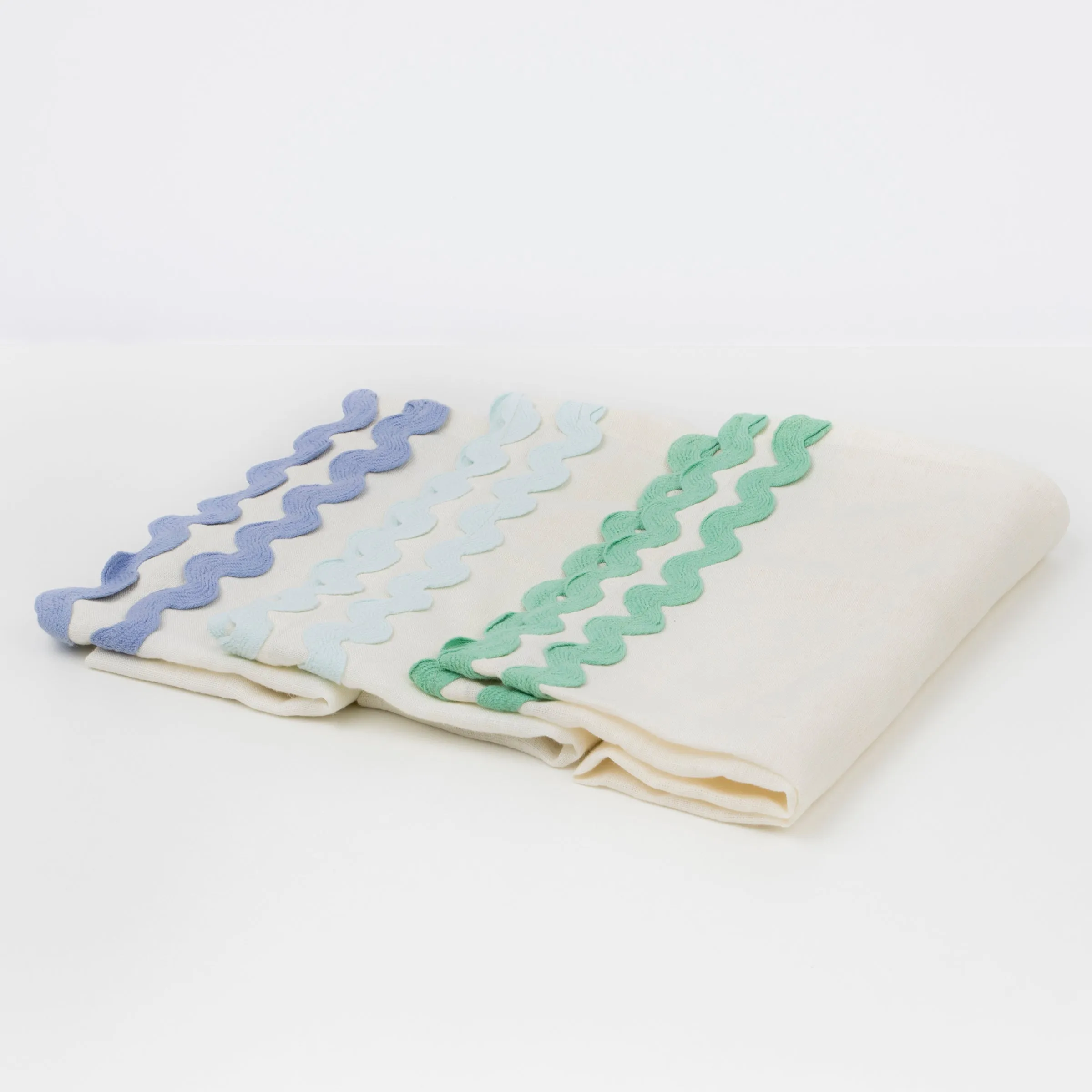 Colourful Ricrac Fabric Napkins (x 6)