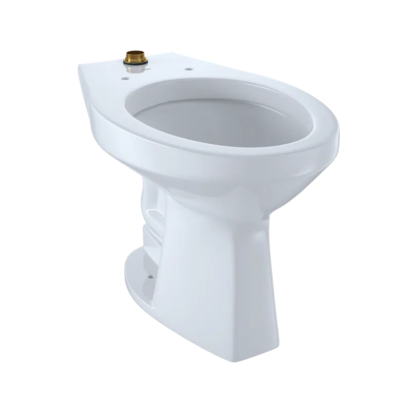 Commercial Elongated Floor Mount Toilet Bowl in Cotton White - ADA Compliant