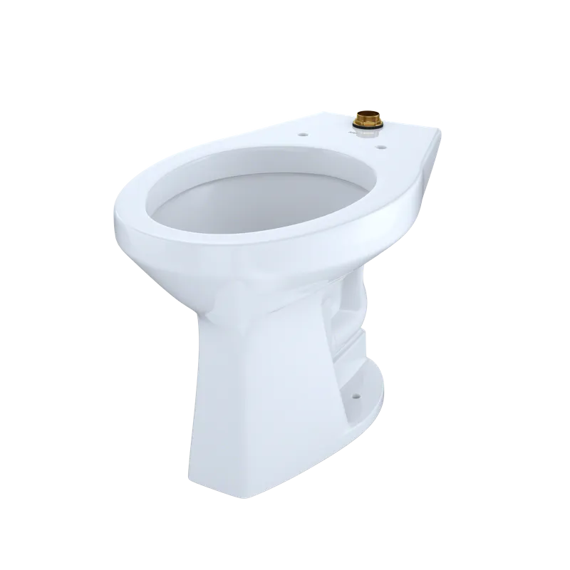 Commercial Elongated Floor Mount Toilet Bowl in Cotton White - ADA Compliant