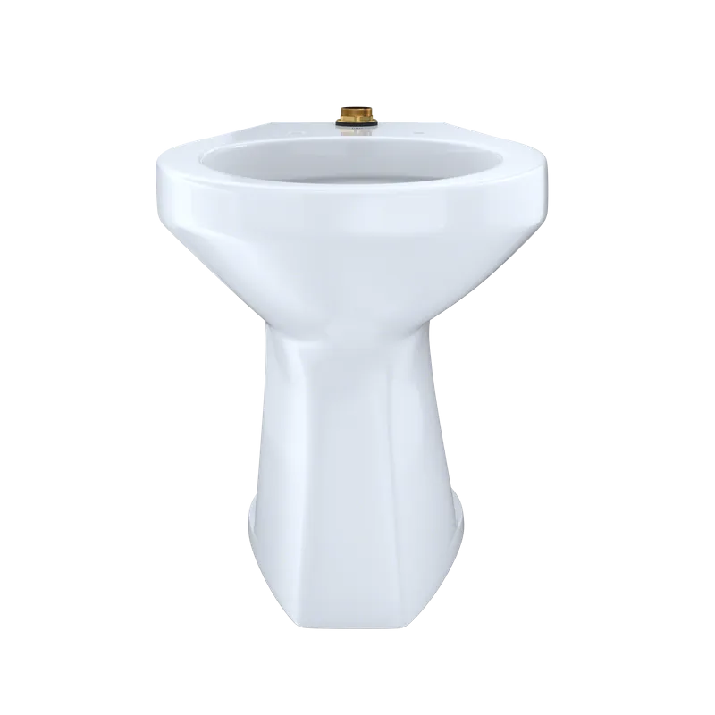 Commercial Elongated Floor Mount Toilet Bowl in Cotton White - ADA Compliant