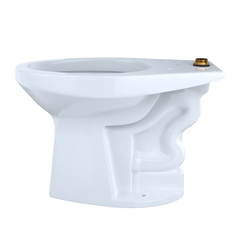 Commercial Elongated Floor Mount Toilet Bowl in Cotton White - ADA Compliant