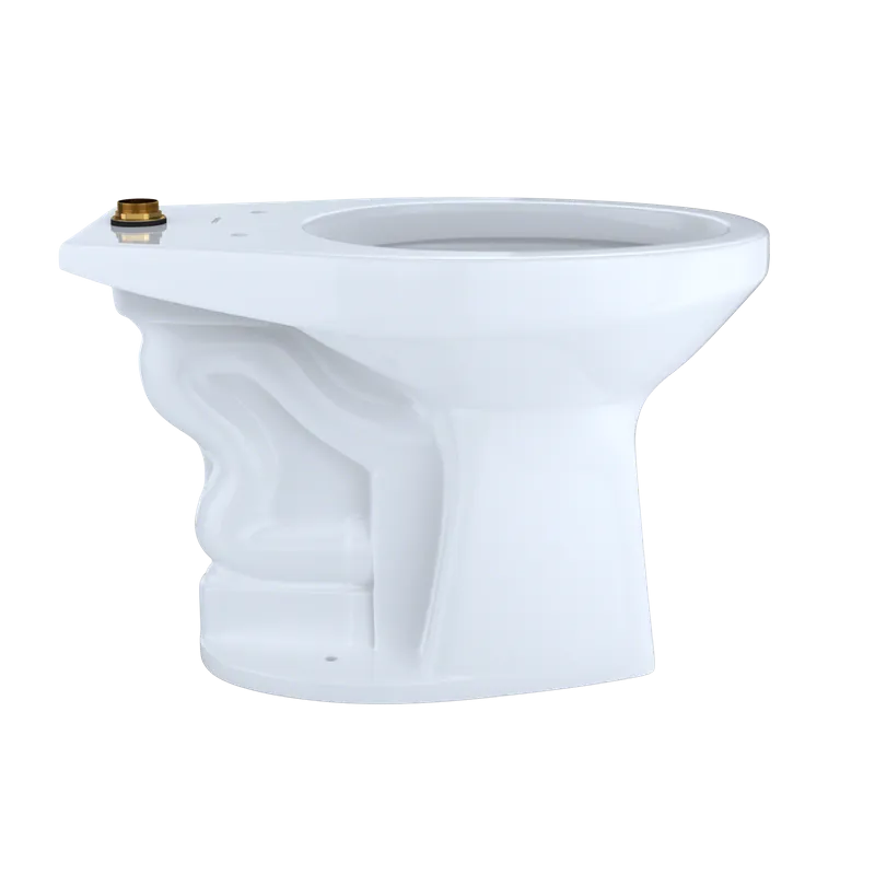 Commercial Elongated Floor Mount Toilet Bowl in Cotton White - ADA Compliant