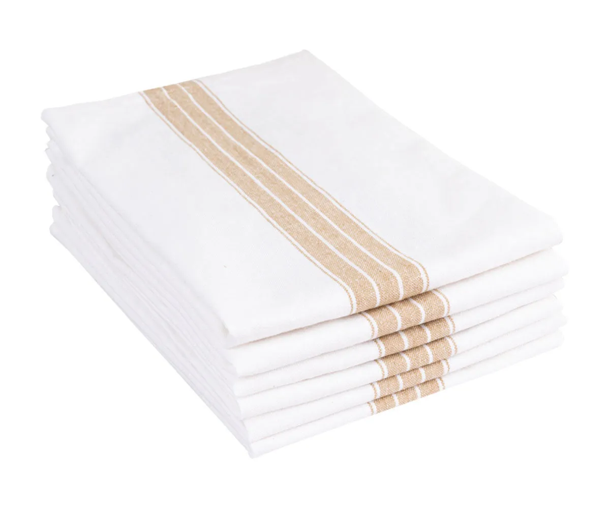 Cotton Napkins Set of 6 - Striped Napkins