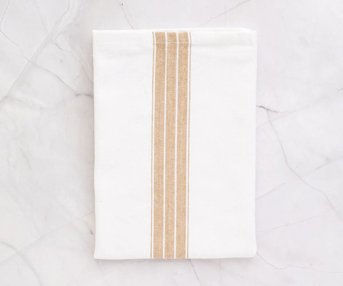 Cotton Napkins Set of 6 - Striped Napkins