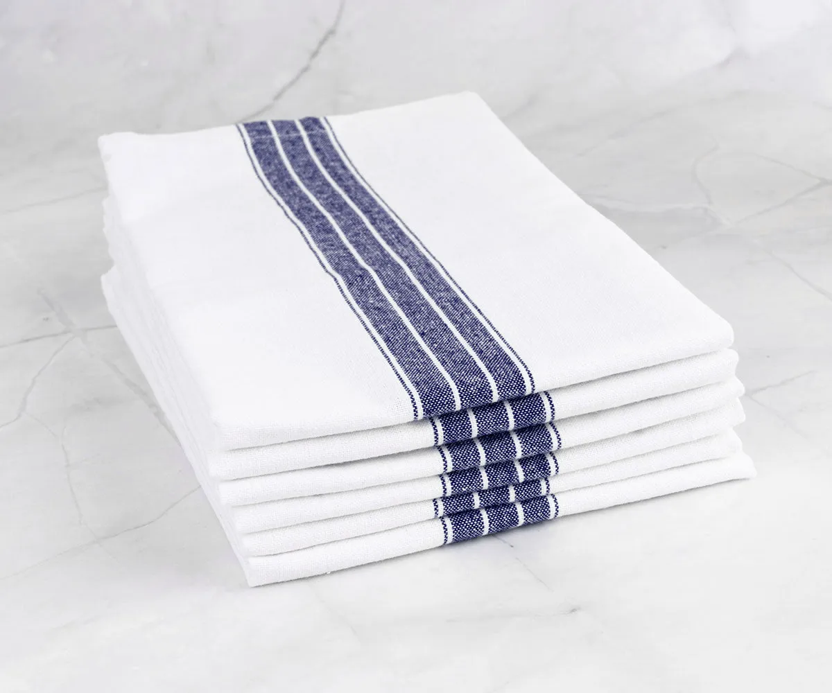 Cotton Napkins Set of 6 - Striped Napkins