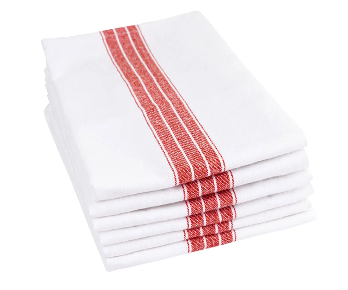 Cotton Napkins Set of 6 - Striped Napkins