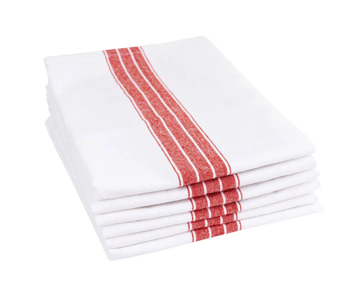 Cotton Napkins Set of 6 - Striped Napkins