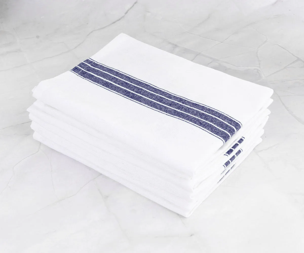 Cotton Napkins Set of 6 - Striped Napkins