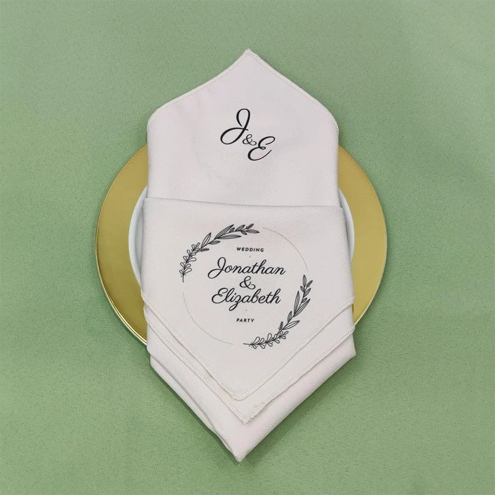 Custom Napkins With Logo, Single Sided Poly Napkin