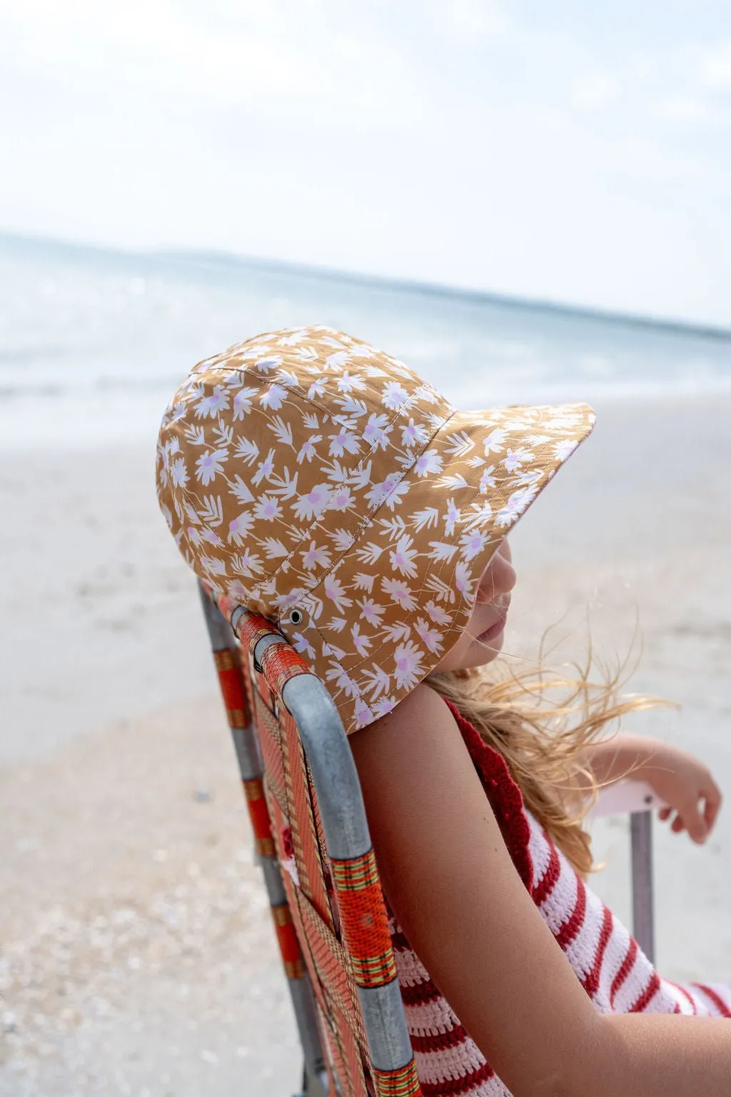 Daisy Chain Wide Brim Reversible Sunhat