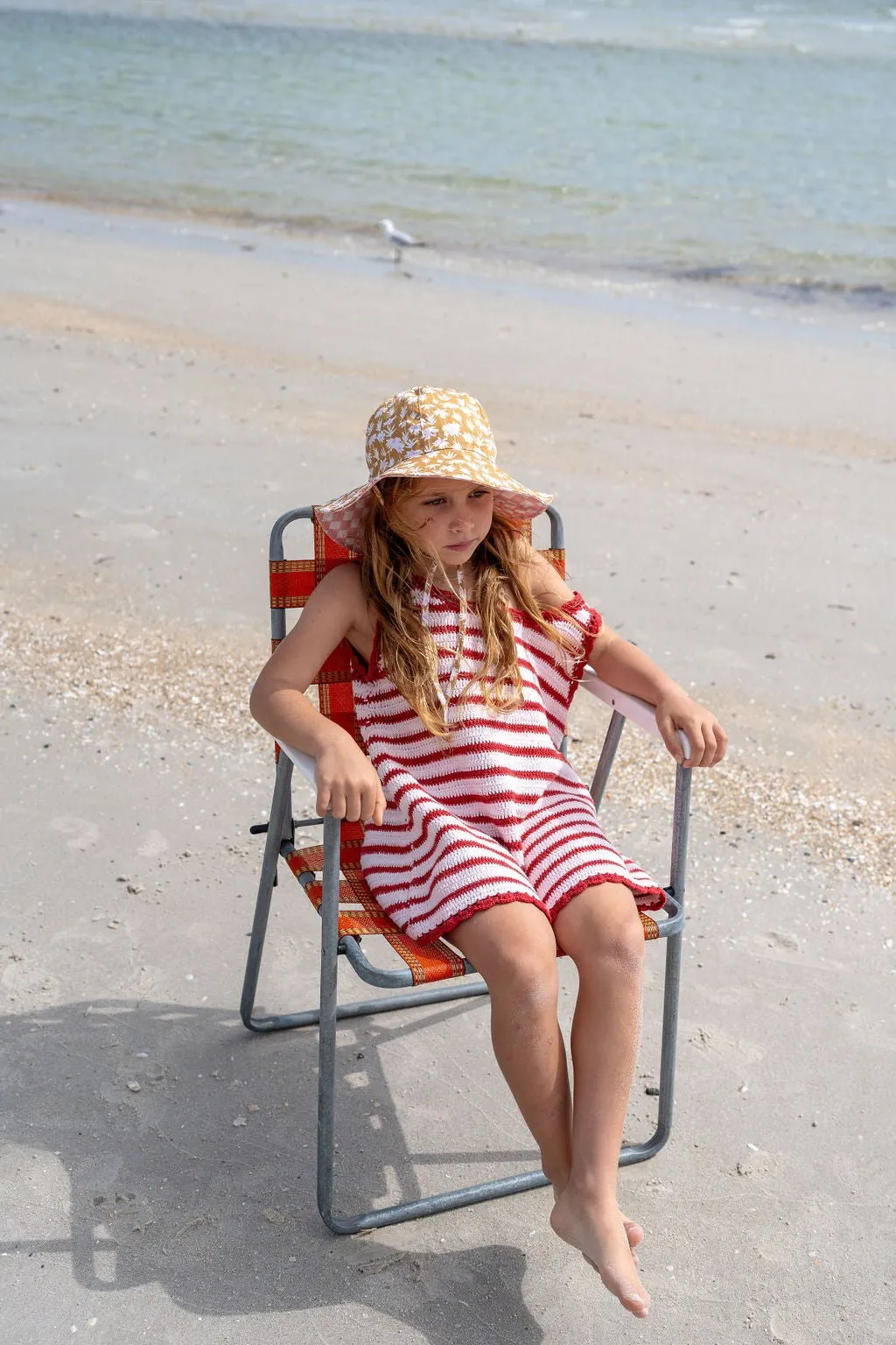 Daisy Chain Wide Brim Reversible Sunhat