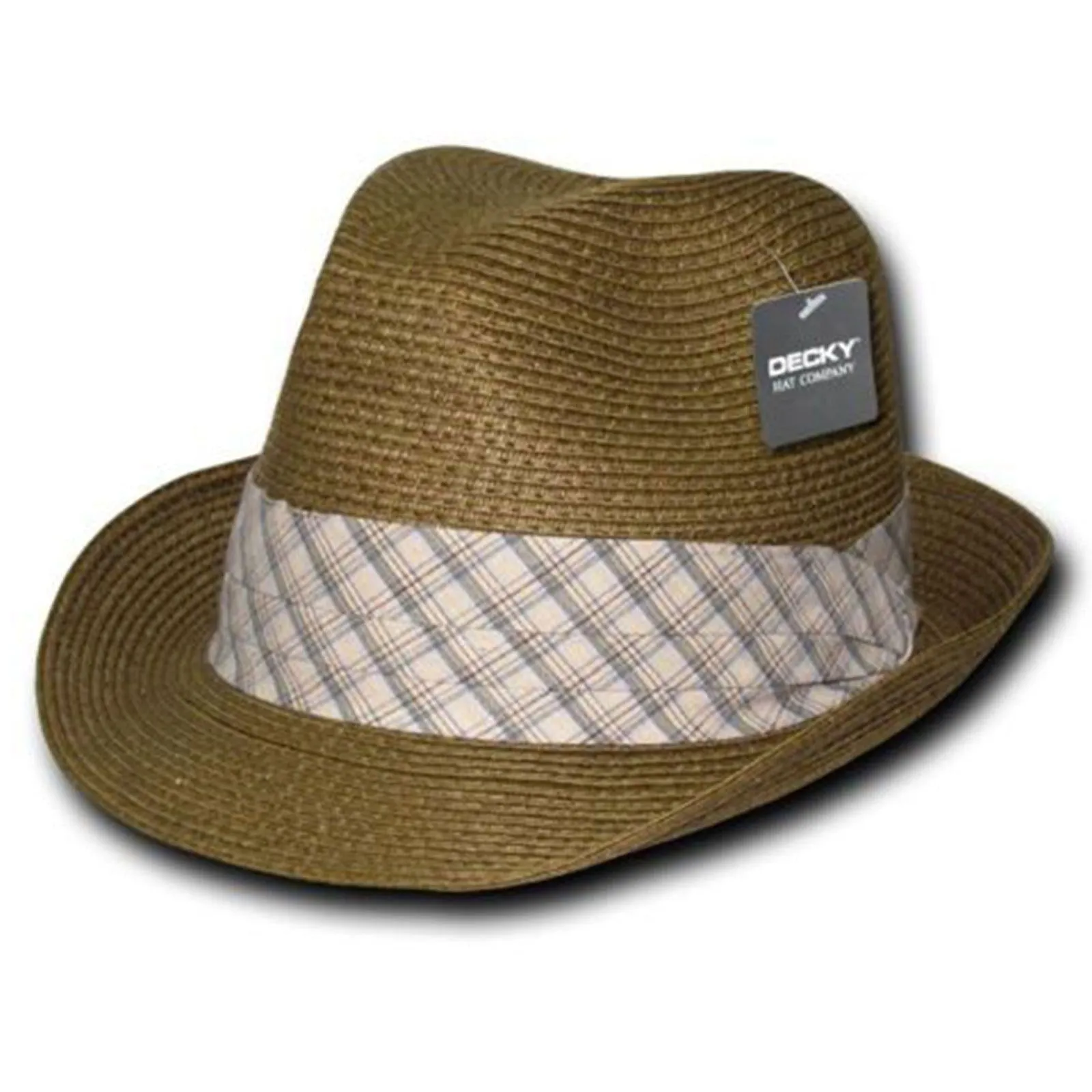 Decky Paper Braid Woven Fedoras Trilby Panama Fashion Hats Caps