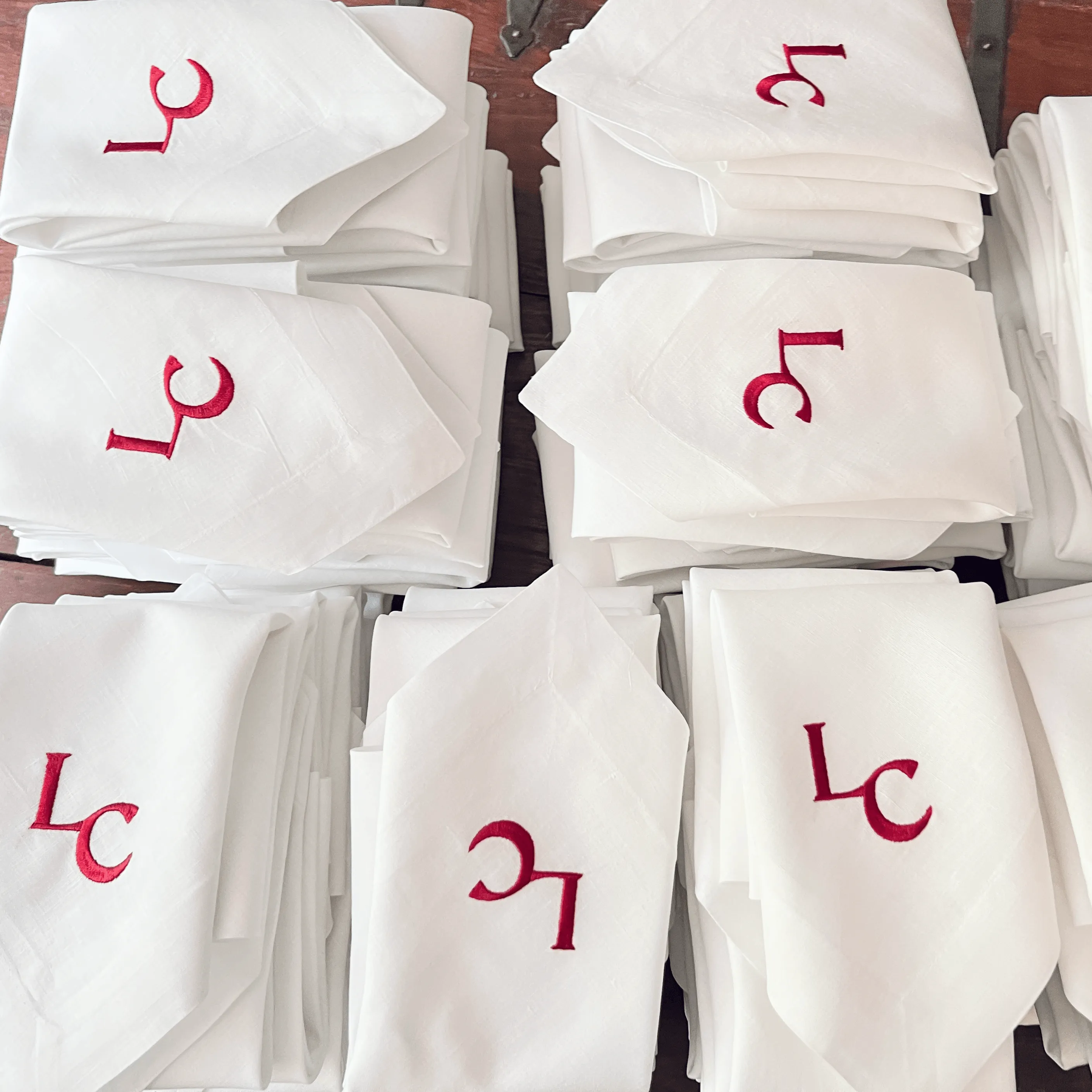 Digitizing Wedding Monogram - Custom Wedding Monogram Cloth Napkins