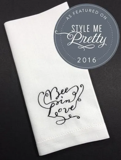 Digitizing Wedding Monogram - Custom Wedding Monogram Cloth Napkins