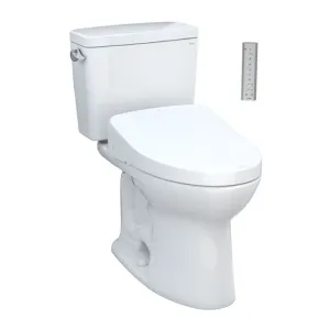 Drake Elongated 1.28 gpf Two-Piece Toilet with Washlet  S500e in Cotton White - ADA Compliant