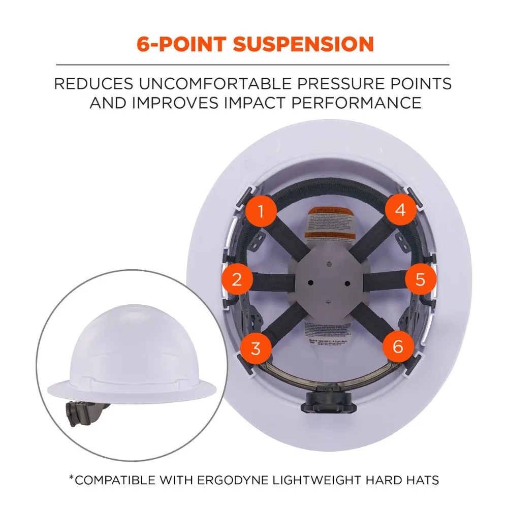 Ergodyne 60233 #8986 Gray 6-Point Hard Hat Suspension Replacement