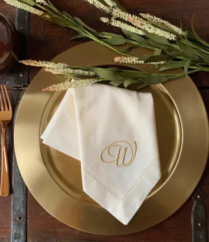 Formal Style Monogrammed Cloth Dinner Napkins - Set of 4 napkins