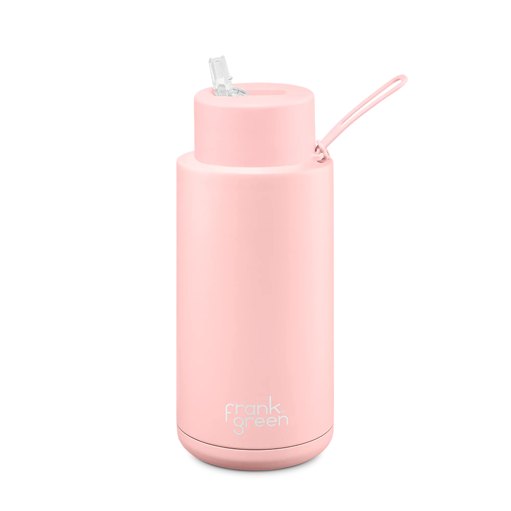 Frank Green - Ceramic Reusable Bottle - Straw Lid - 34oz/1,000ml - Blushed