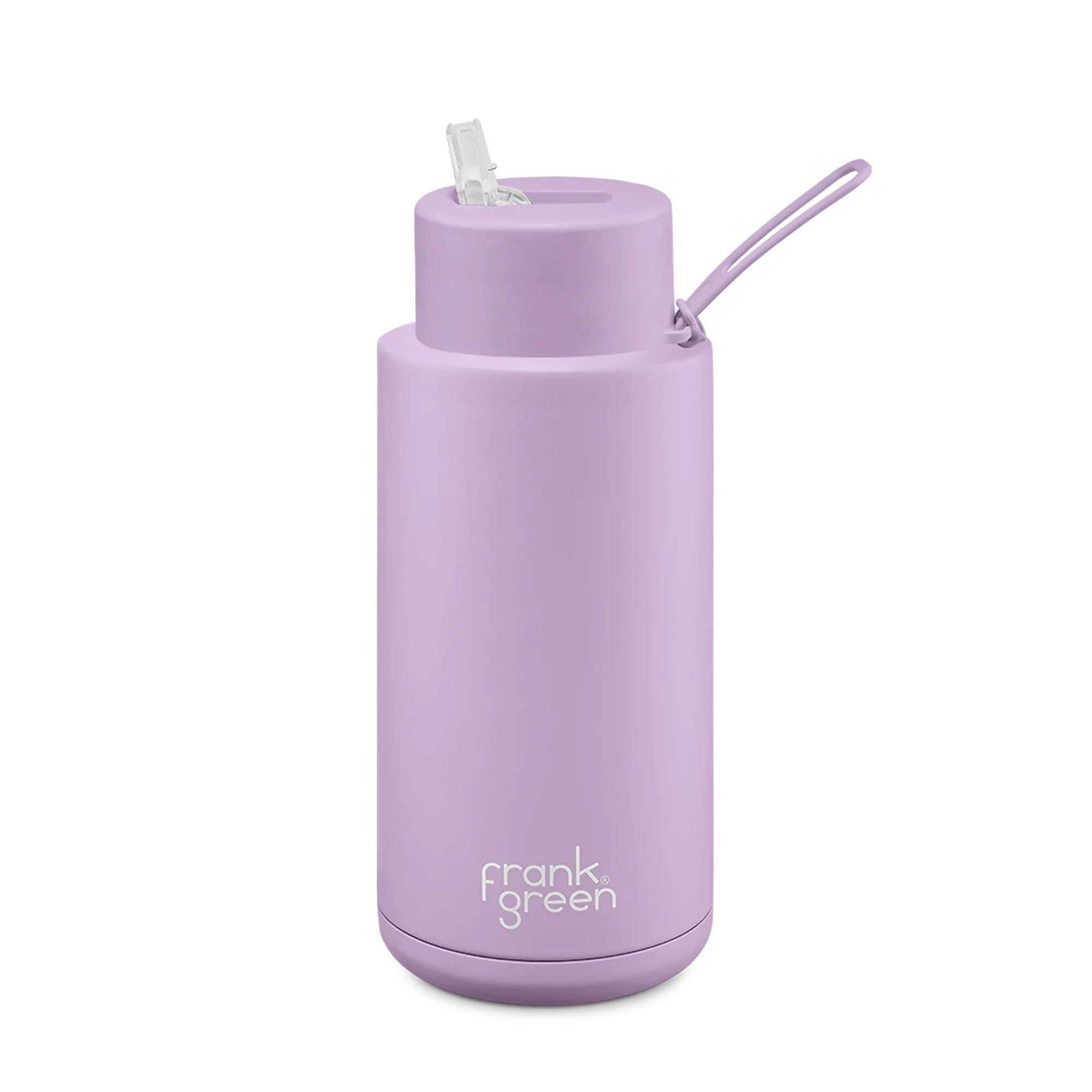 Frank Green - Ceramic Reusable Bottle - Straw Lid - 34oz/1,000ml - Lilac Haze