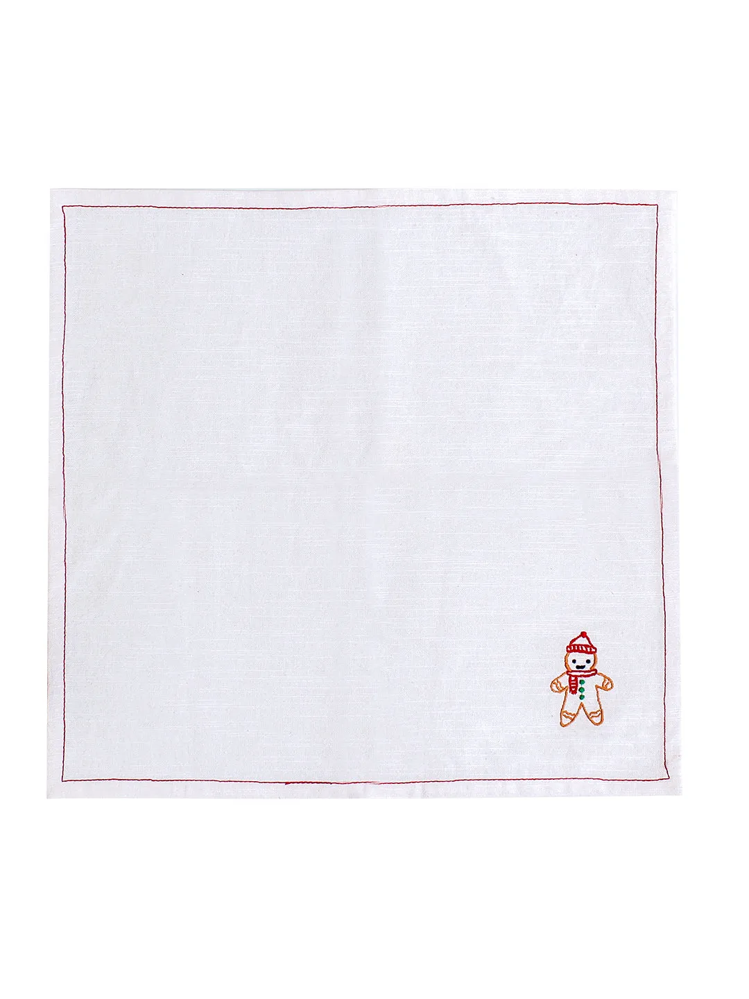 Gingerbread Man Napkin (Off White)