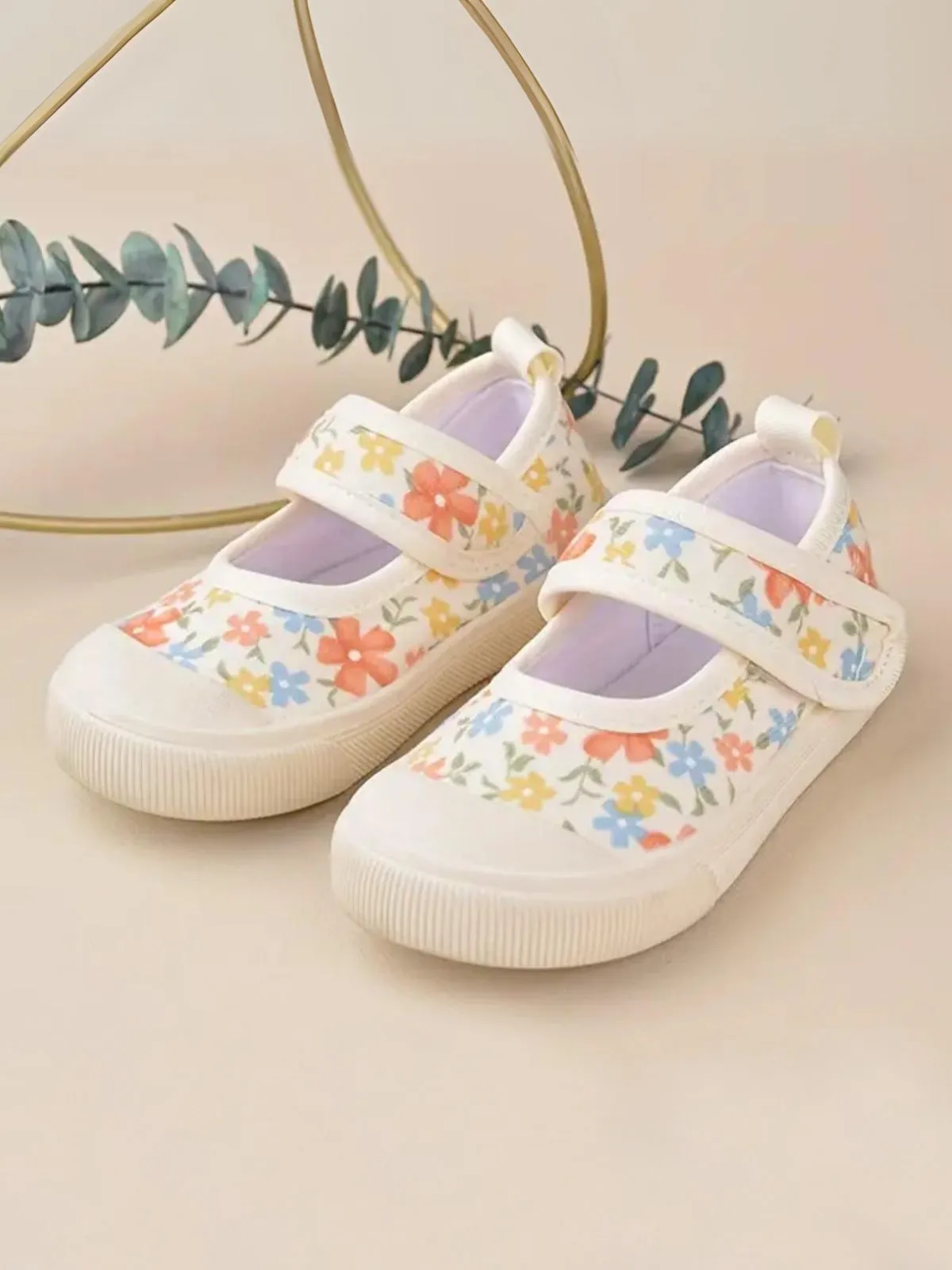 Girls Floral Canvas Shoes By Liv and Mia