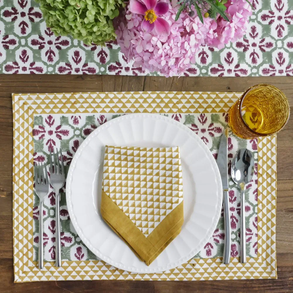 Golden Triangle Napkin | Set of 4