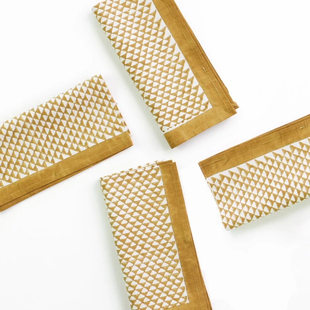 Golden Triangle Napkin | Set of 4