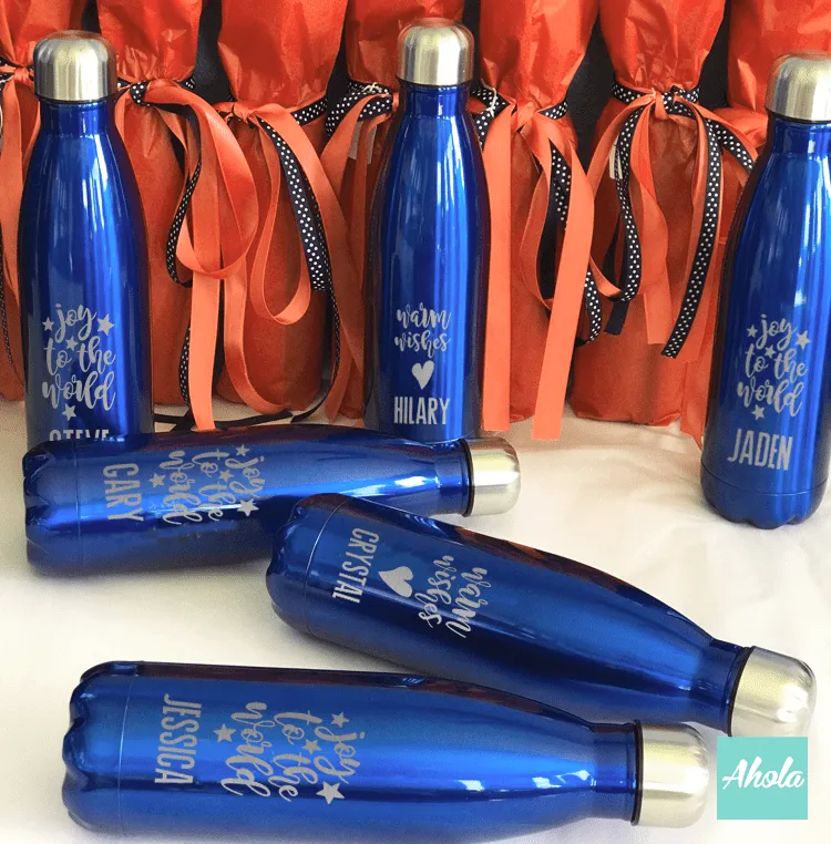 【Greetings】 Engraved Stainless Steel Hot or Cold Bottle 刻名不鏽鋼保冷/保温樽