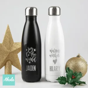 【Greetings】 Engraved Stainless Steel Hot or Cold Bottle 刻名不鏽鋼保冷/保温樽