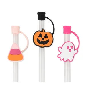 Halloween Boo Straw Topper Set