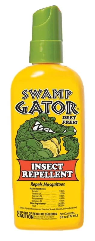 Harris Swamp Gator HSG-6 Insect Repellent, 6 oz, Liquid, Milky, Minty :EA: QUANTITY: 1