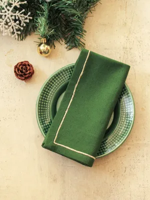 Holly - Set Of 2 Napkins (Green)